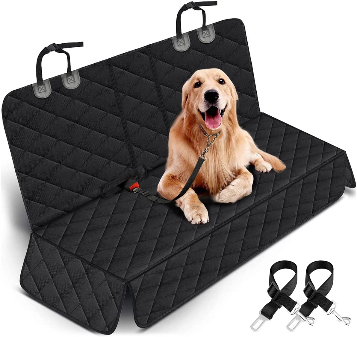 TailSecure Non-slip Car Seat Cover Pet Seatbelt Bundle