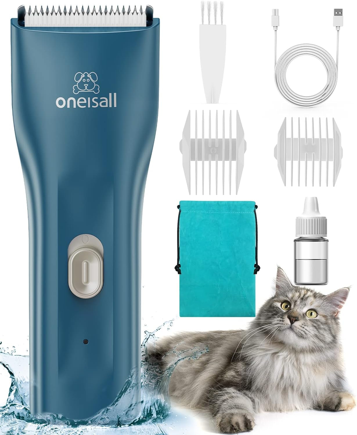 Oneisall Pet Clipper for Cat Matted Hair, Pet Shaver for Cats Quiet Pet Hair Cli