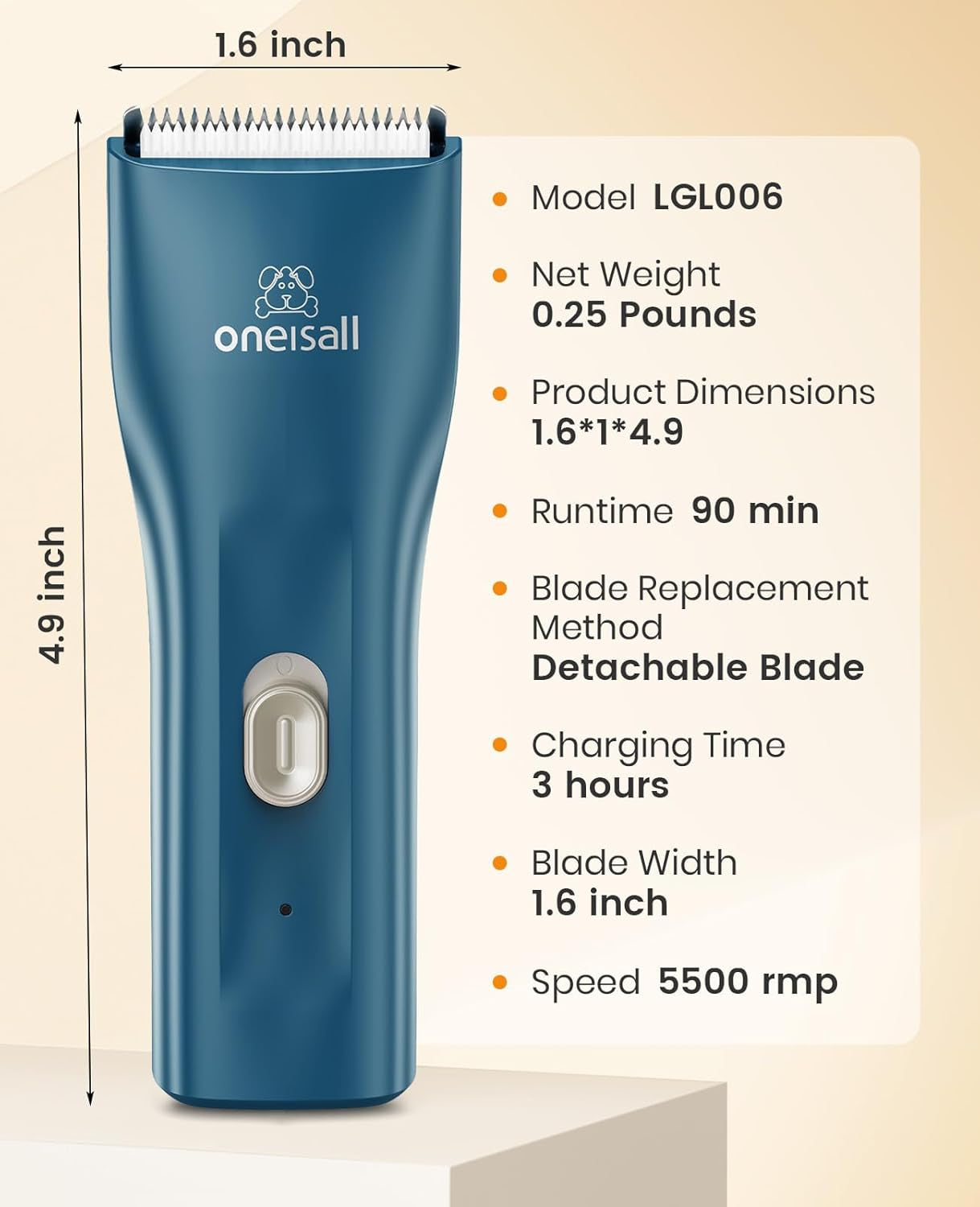 Oneisall Pet Clipper for Cat Matted Hair, Pet Shaver for Cats Quiet Pet Hair Cli